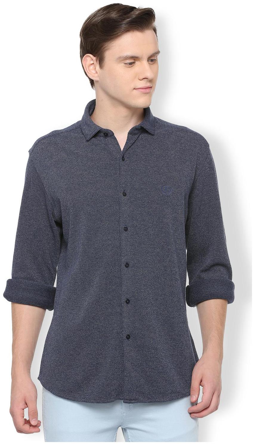 

Van Heusen Men Blue Solid Slim Fit Casual Shirt