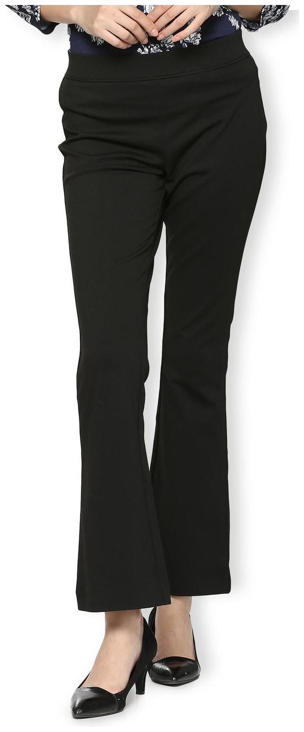 

Van Heusen Women Black Regular fit Regular trousers