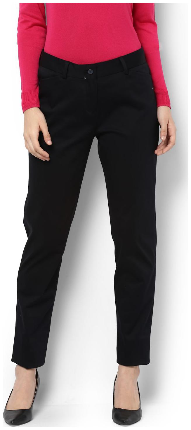 

Van Heusen Women Black Regular fit Regular trousers
