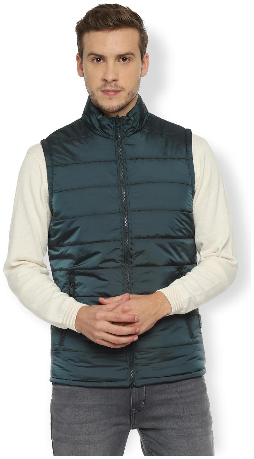 

Van Heusen Blended Men Green Quilted Jacket