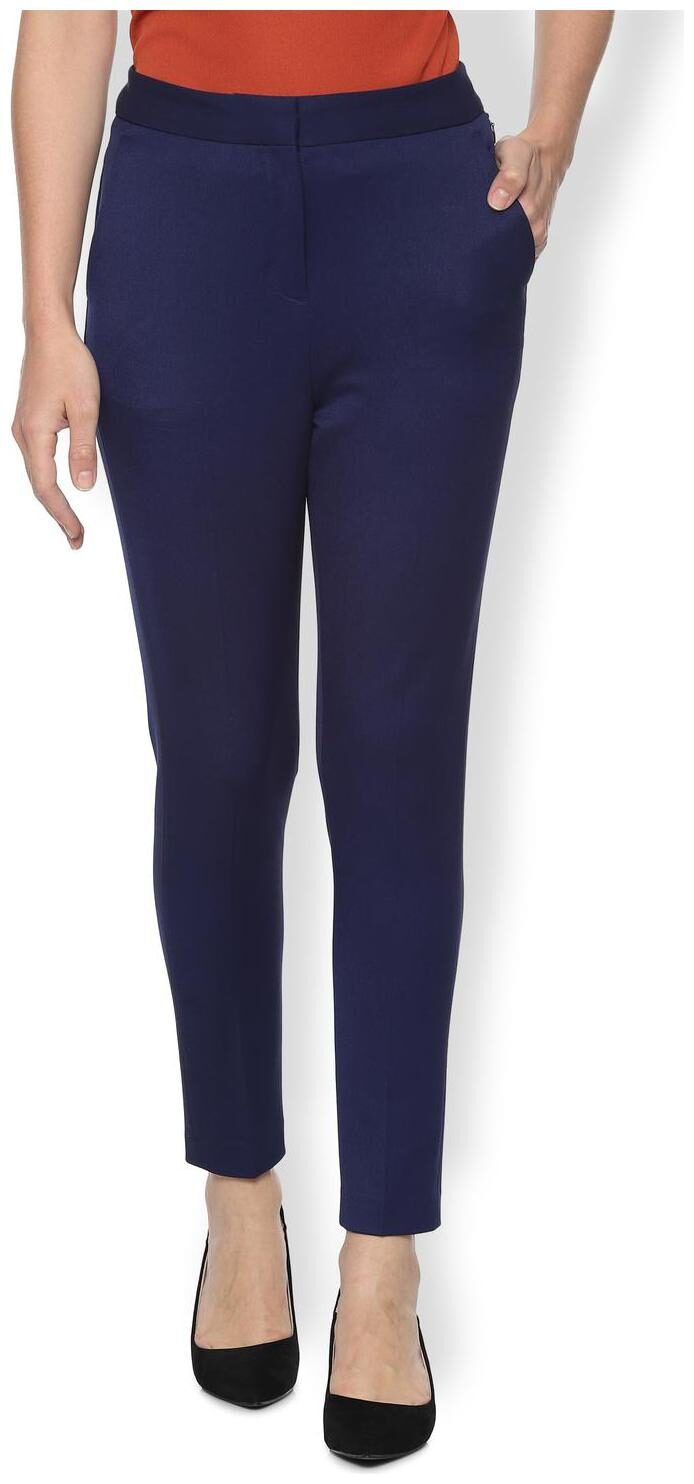 

Van Heusen Women Blue Regular fit Regular trousers