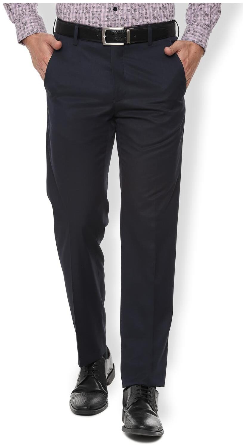 

Van Heusen Men Textured Regular Fit Formal Trouser - Blue