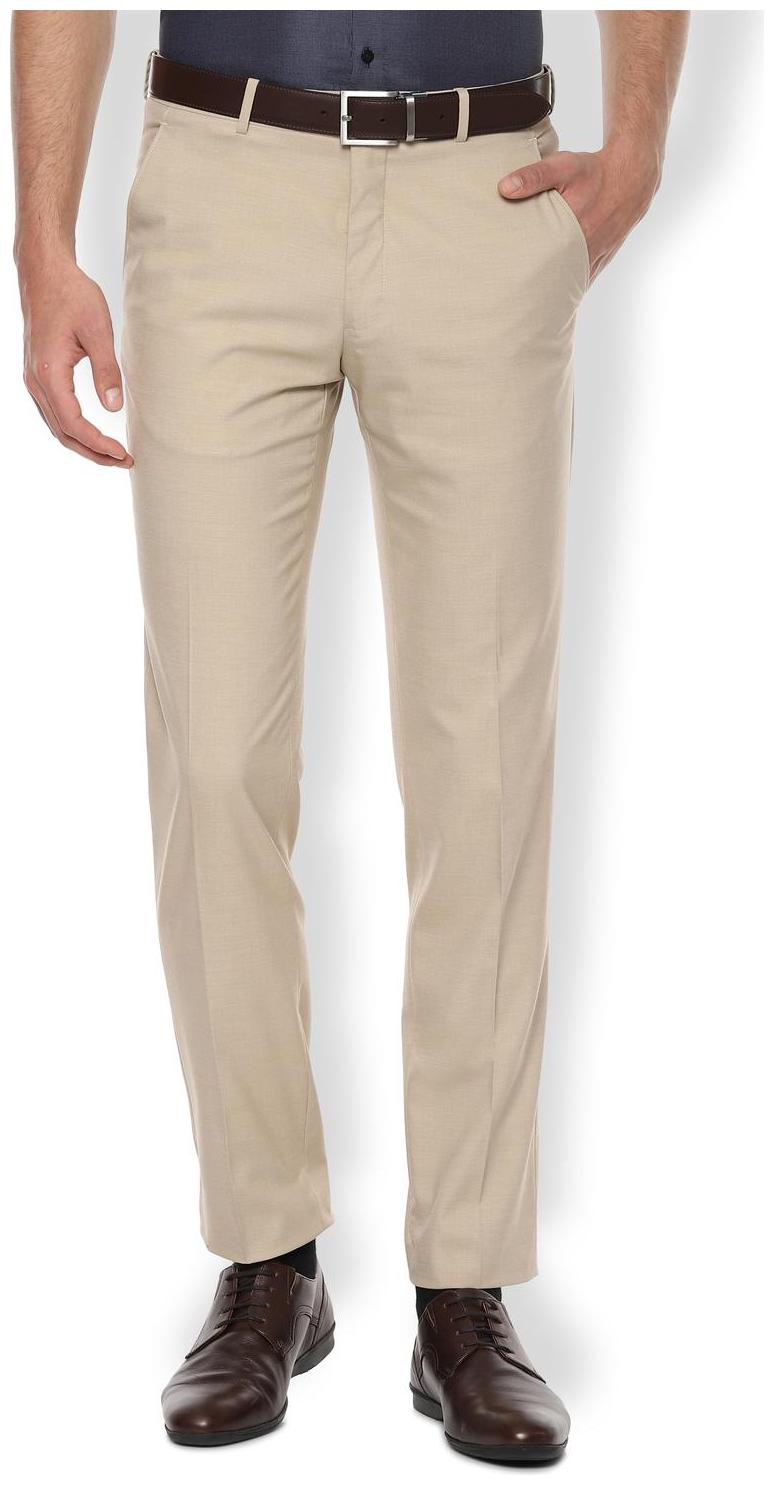 

Van Heusen Men Textured Slim Fit Formal Trouser - Beige