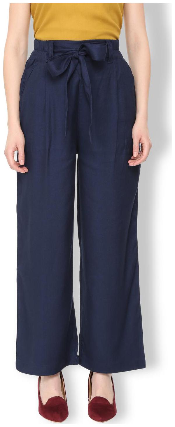 

Van Heusen Women Blue Regular fit Regular trousers