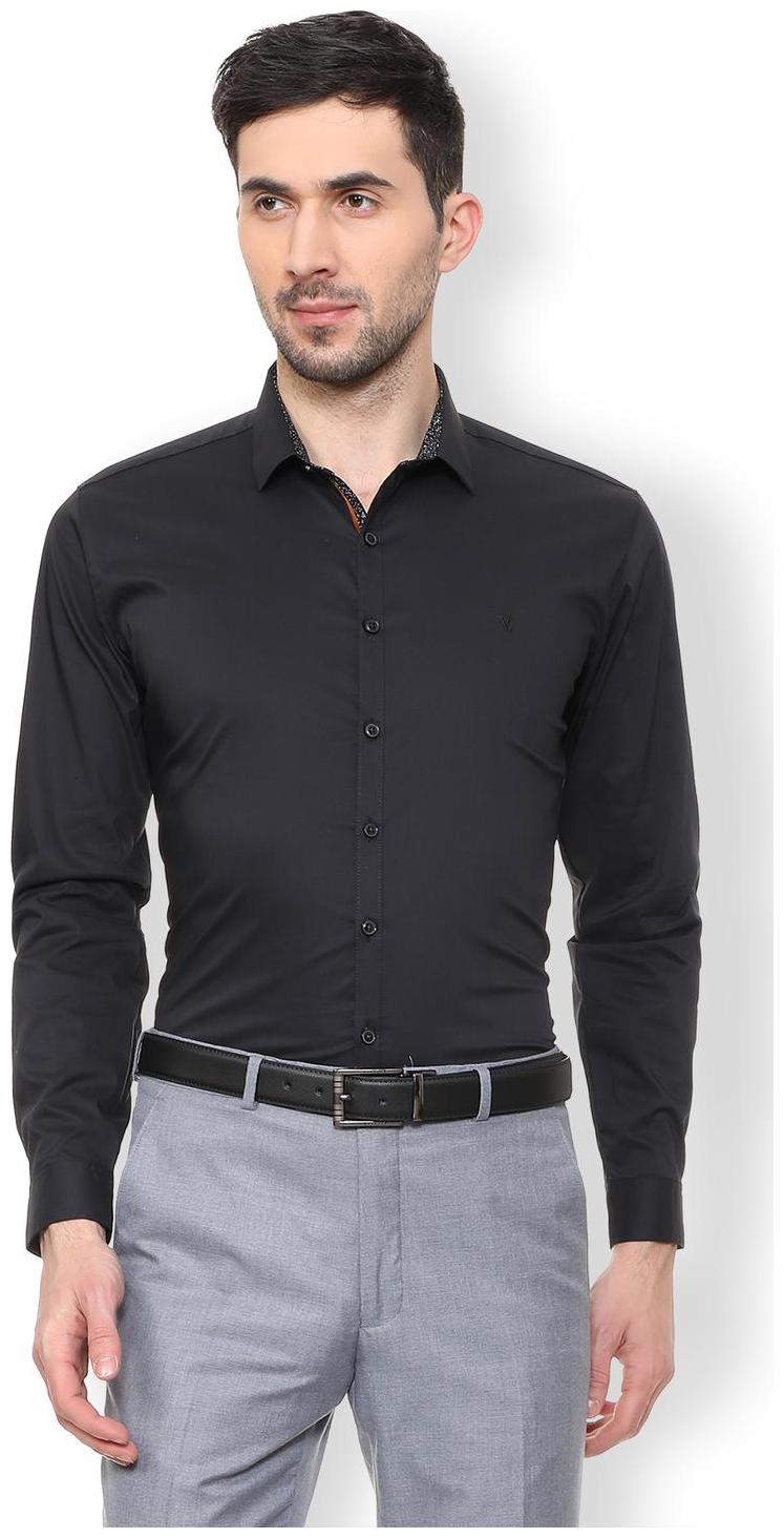 

Van Heusen Men Slim fit Formal Shirt - Black