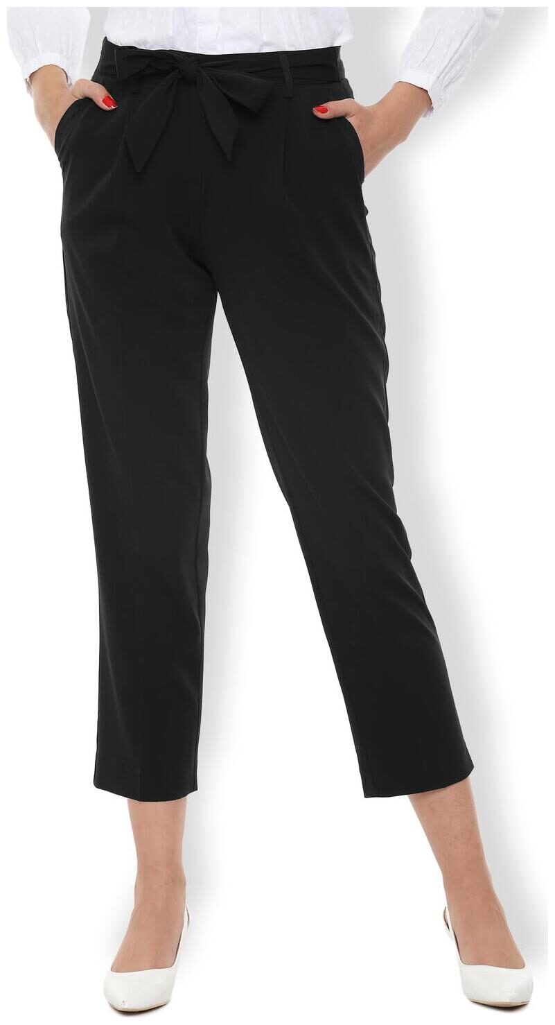 

Van Heusen Women Black Regular fit Regular trousers