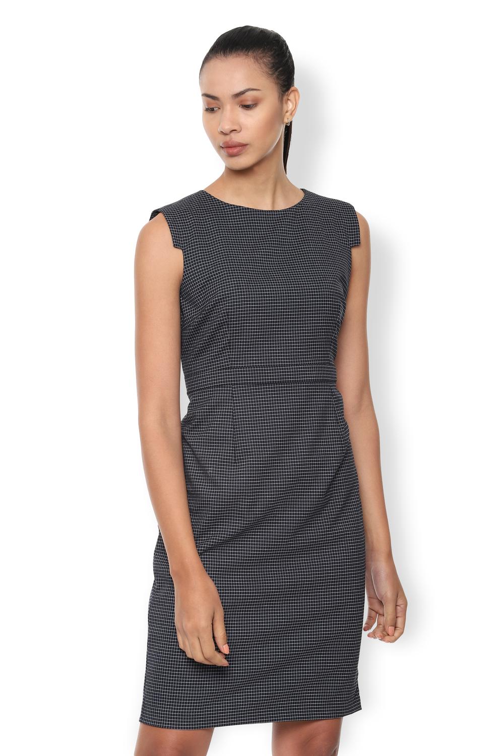 

Van Heusen Blue Checked Bodycon dress