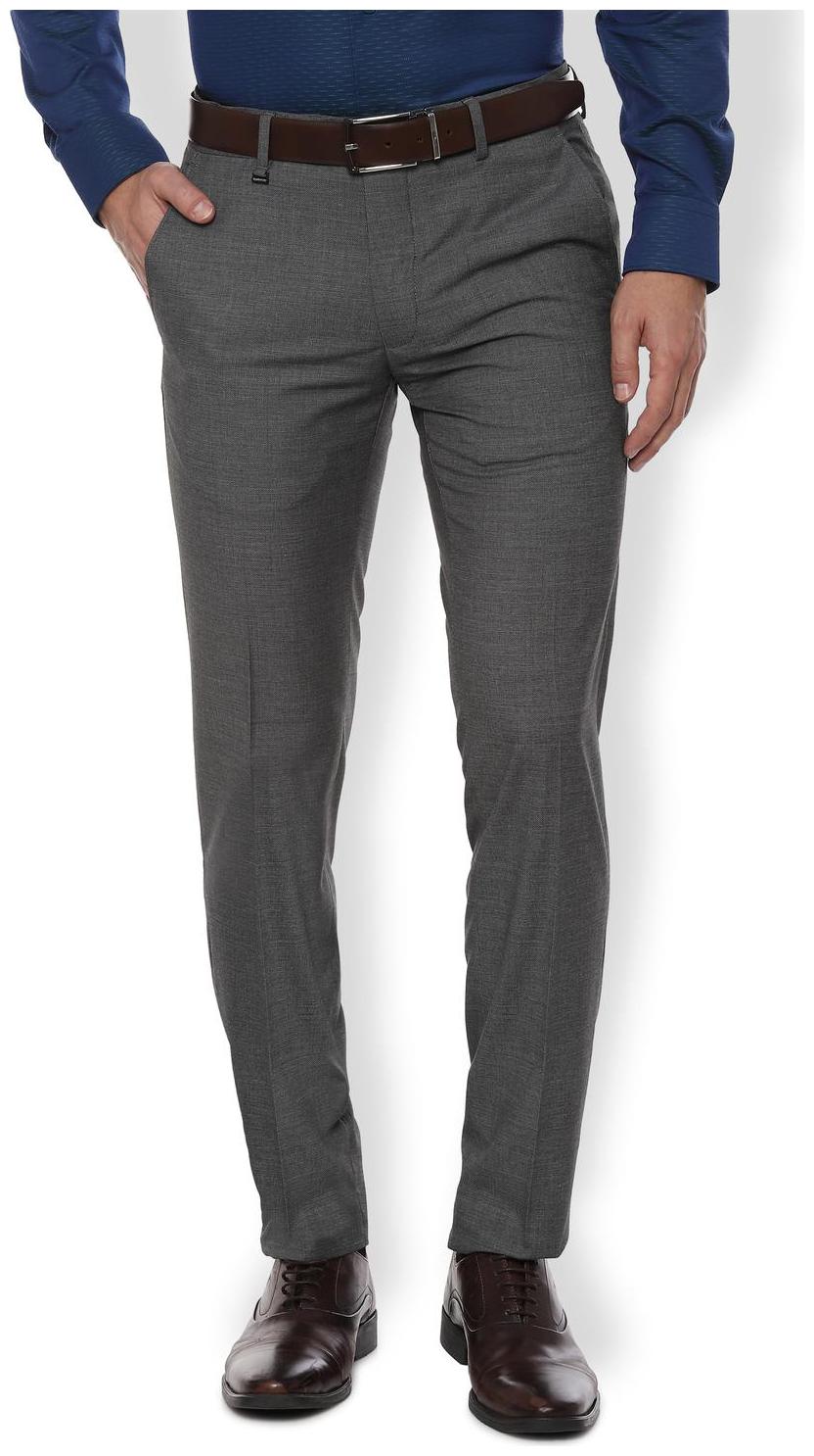 

Van Heusen Men Solid Slim Fit Formal Trouser - Grey