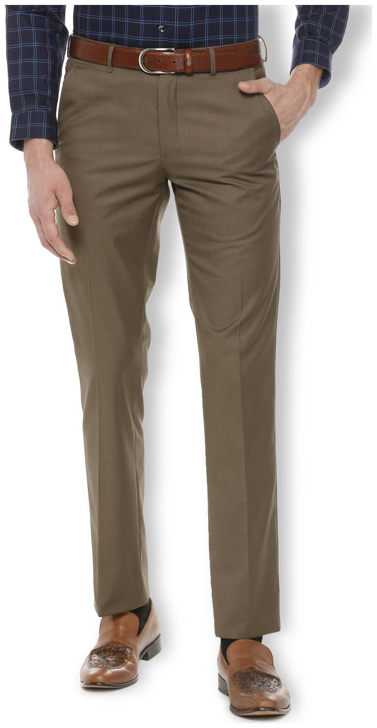 

Van Heusen Men Brown Solid Regular fit Regular trousers