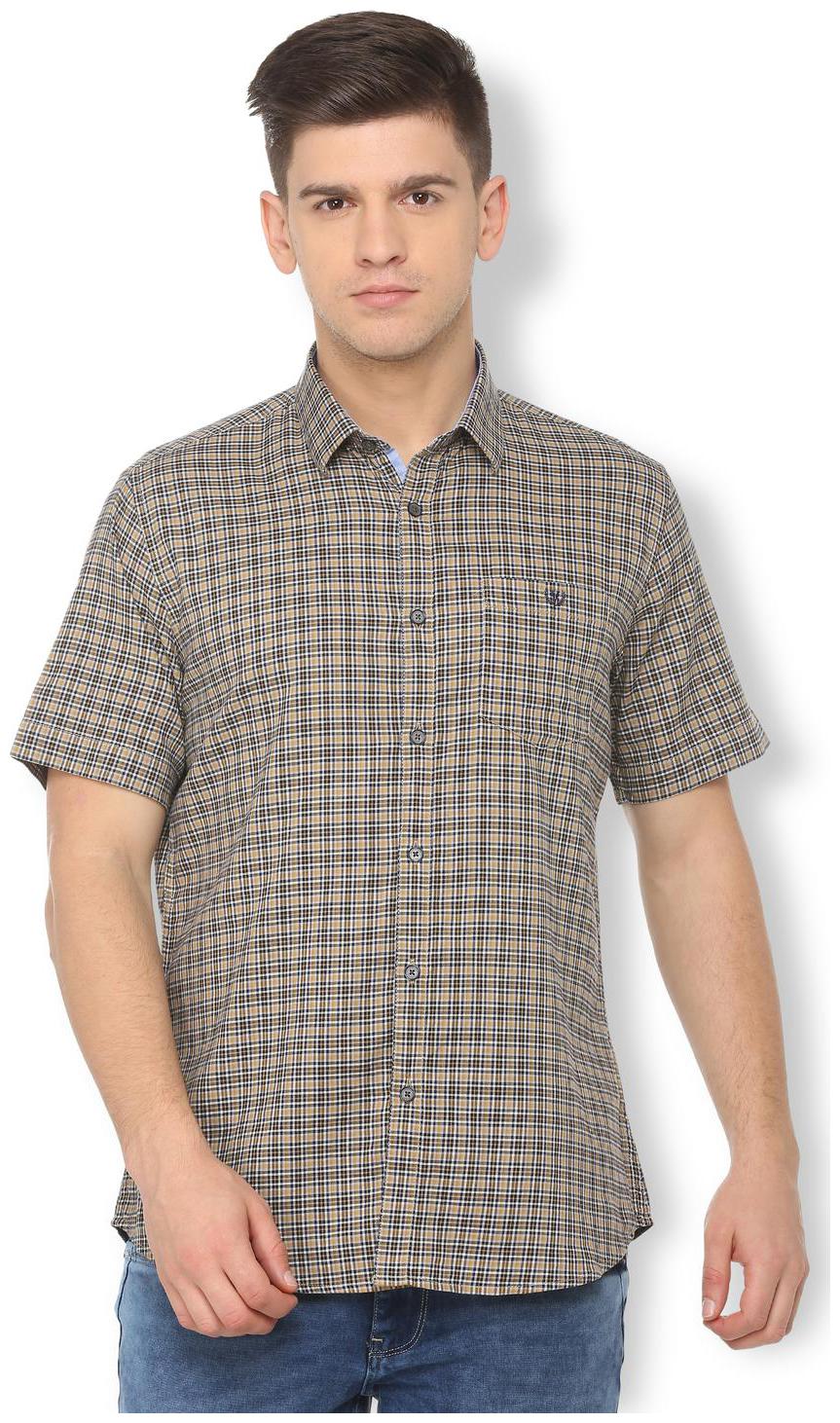 

Van Heusen Men Black Checked Slim Fit Casual Shirt