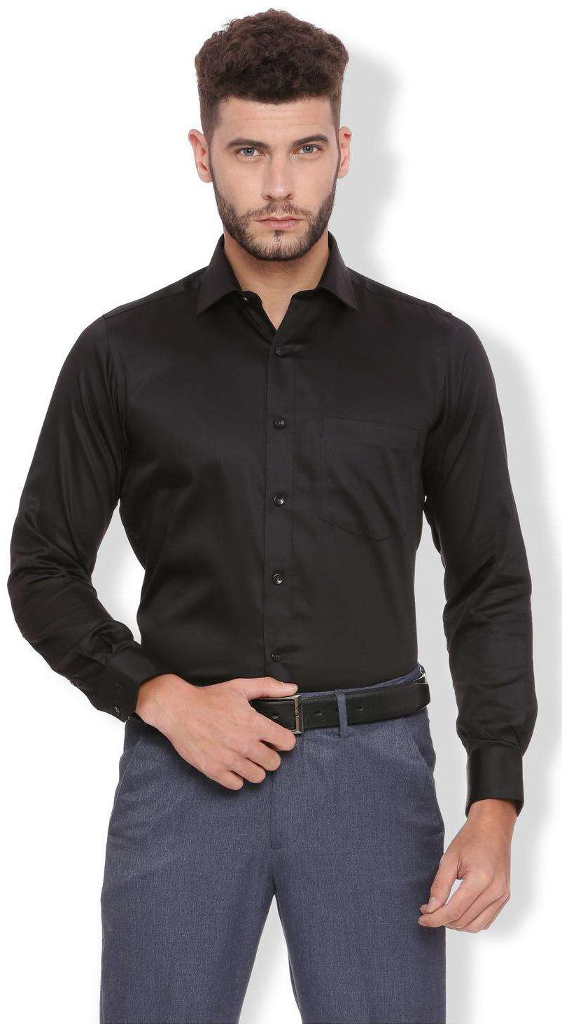 

Van Heusen Men Regular fit Formal Shirt - Black