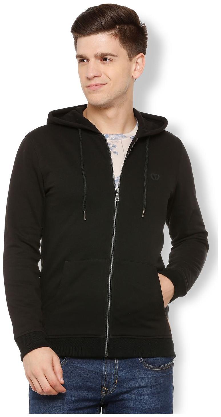 

Van Heusen Men Black Hooded Sweatshirt