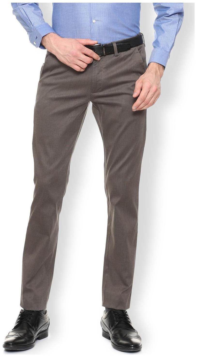 

Van Heusen Men Solid Slim Fit Formal Trouser - Brown