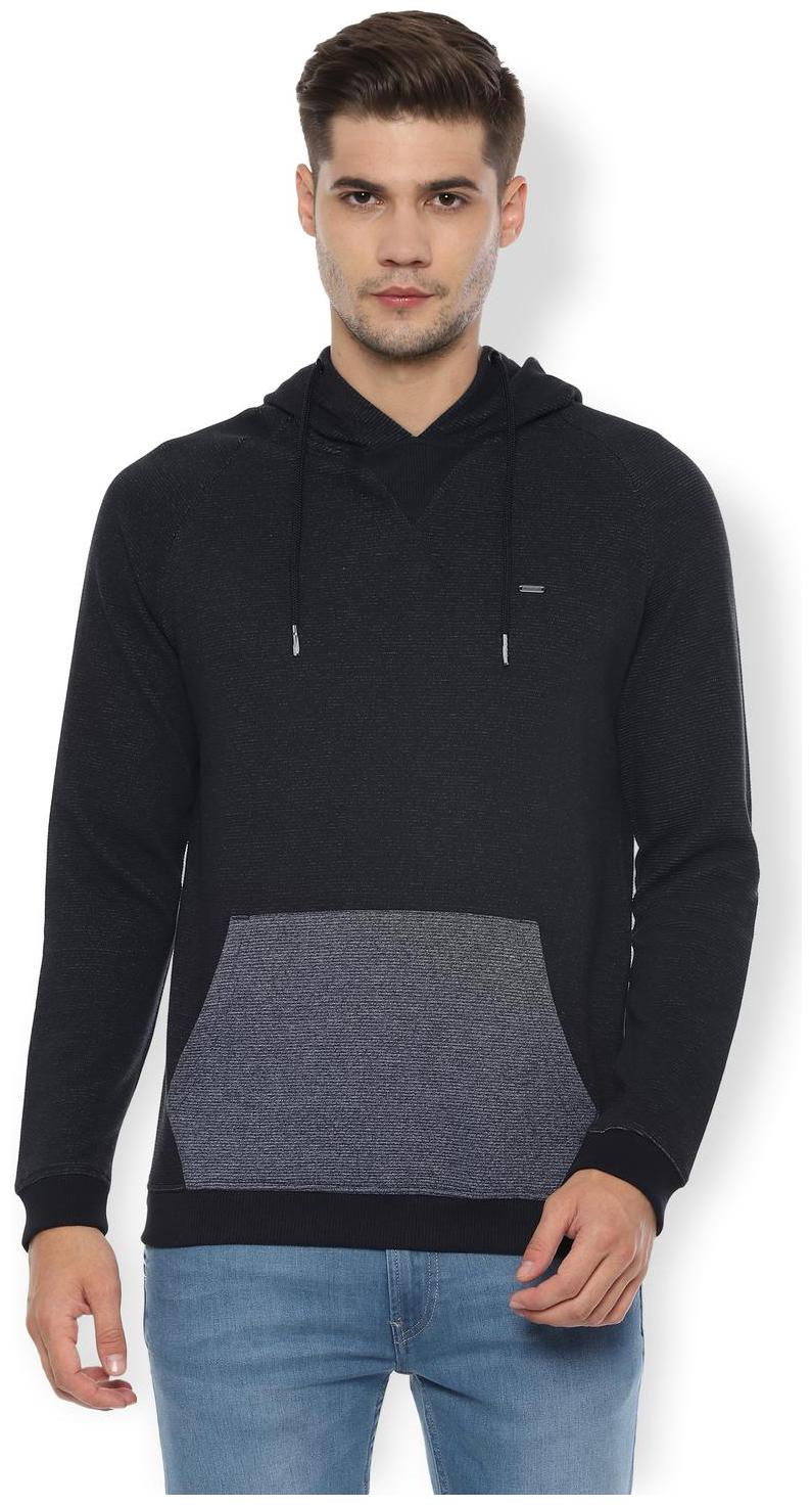 

Van Heusen Men Black Hooded Hoodie