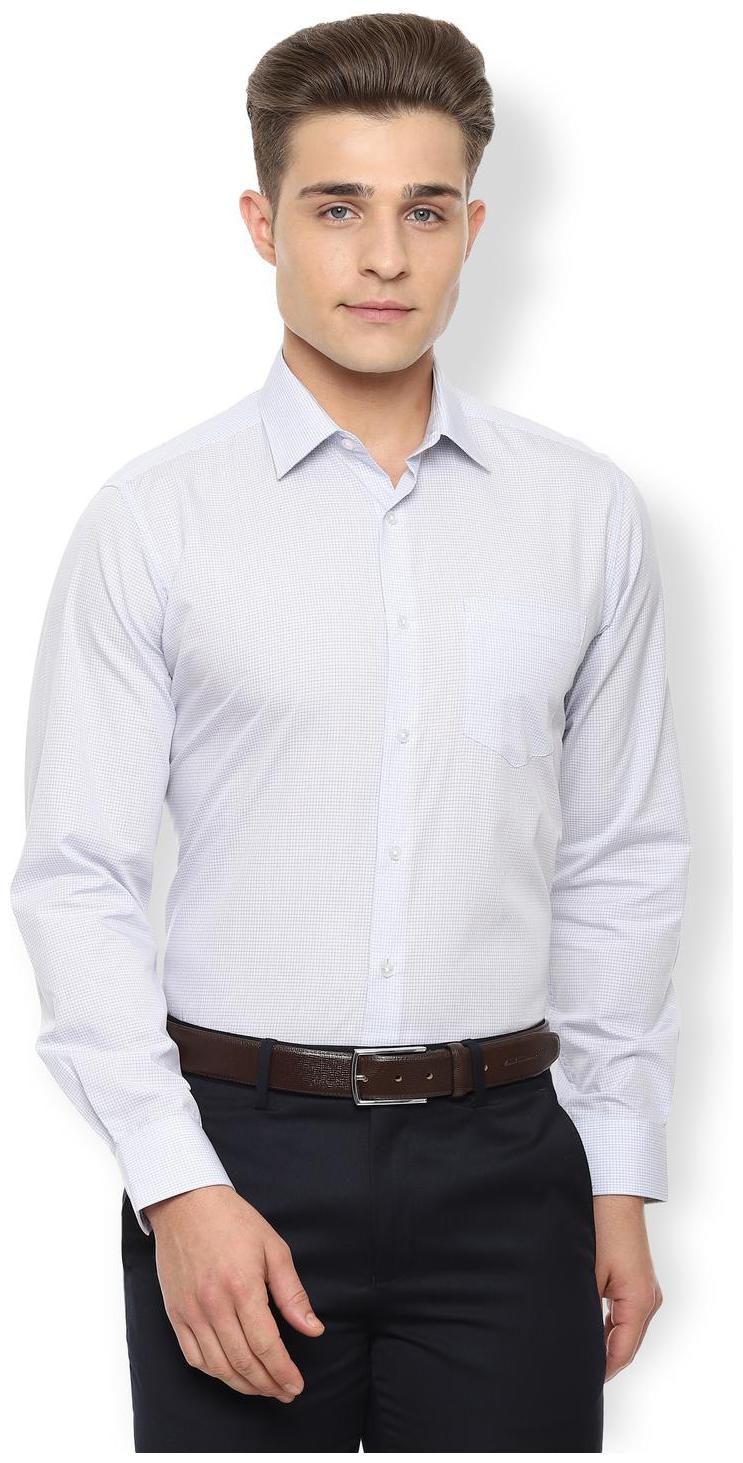 

Van Heusen Men Blue Weaved Regular Fit Casual Shirt
