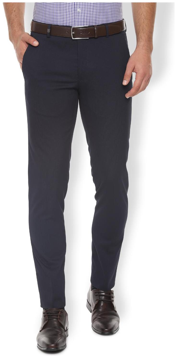 

Van Heusen Men Textured Slim Fit Formal Trouser - Blue