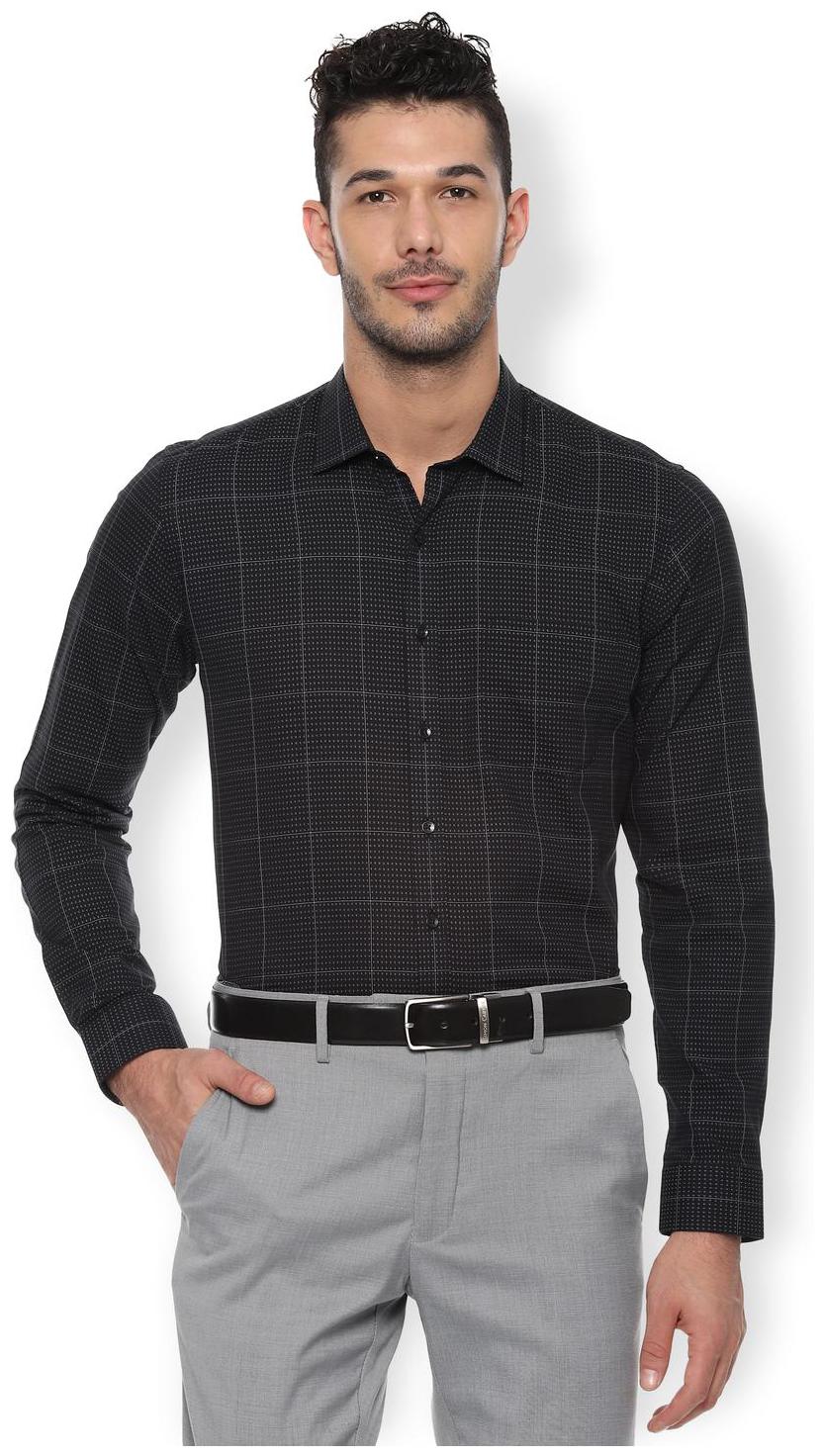 

Van Heusen Men Slim fit Formal Shirt - Black