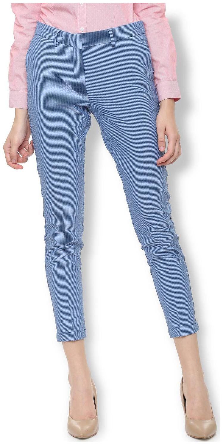 

Van Heusen Women Blue Regular fit Regular trousers