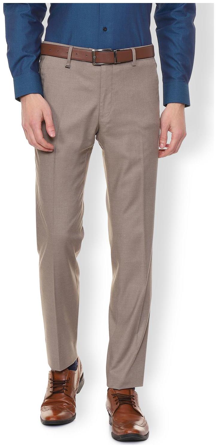 

Van Heusen Men Textured Slim Fit Formal Trouser - Brown