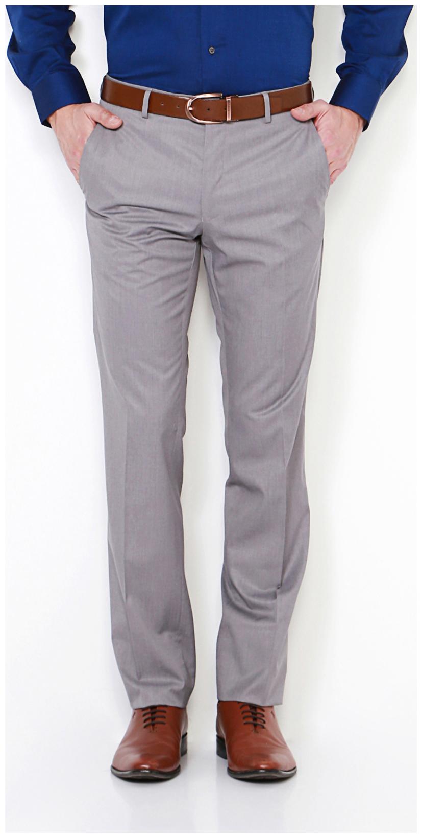 

Van Heusen Men Solid Slim Fit Formal Trouser - Grey