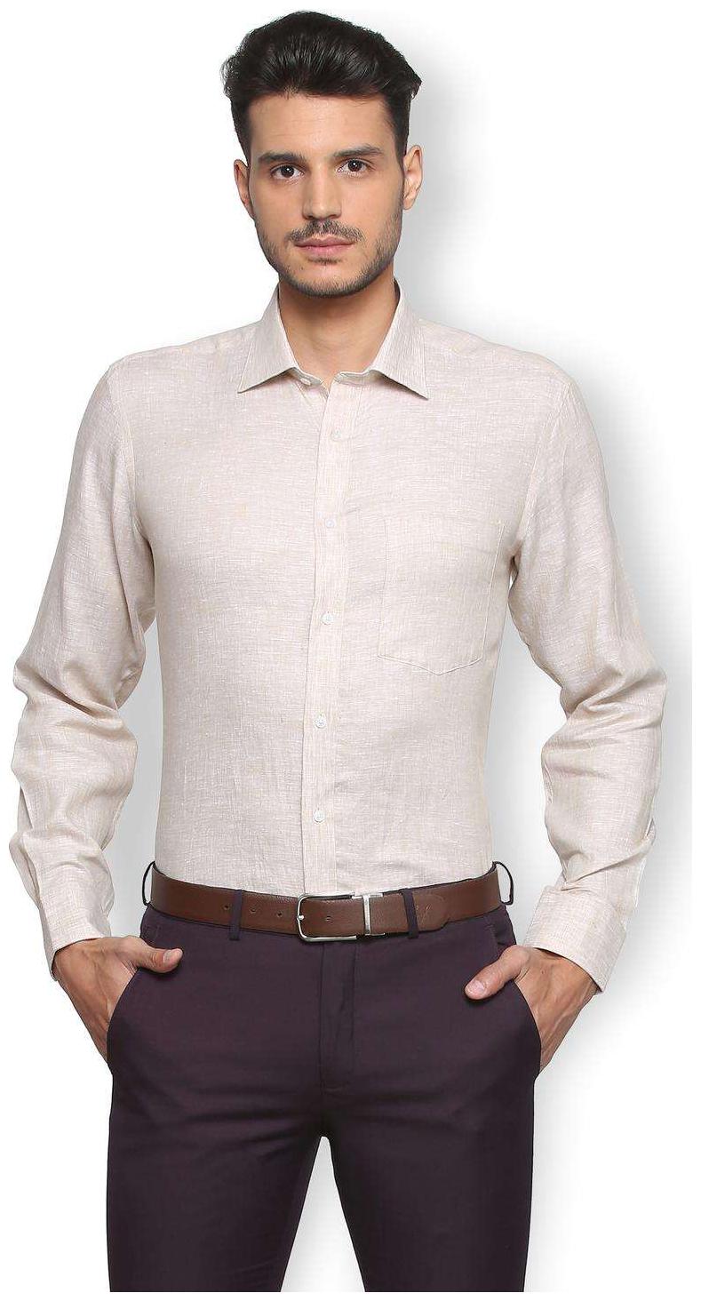 

Van Heusen Men Regular fit Formal Shirt - Beige