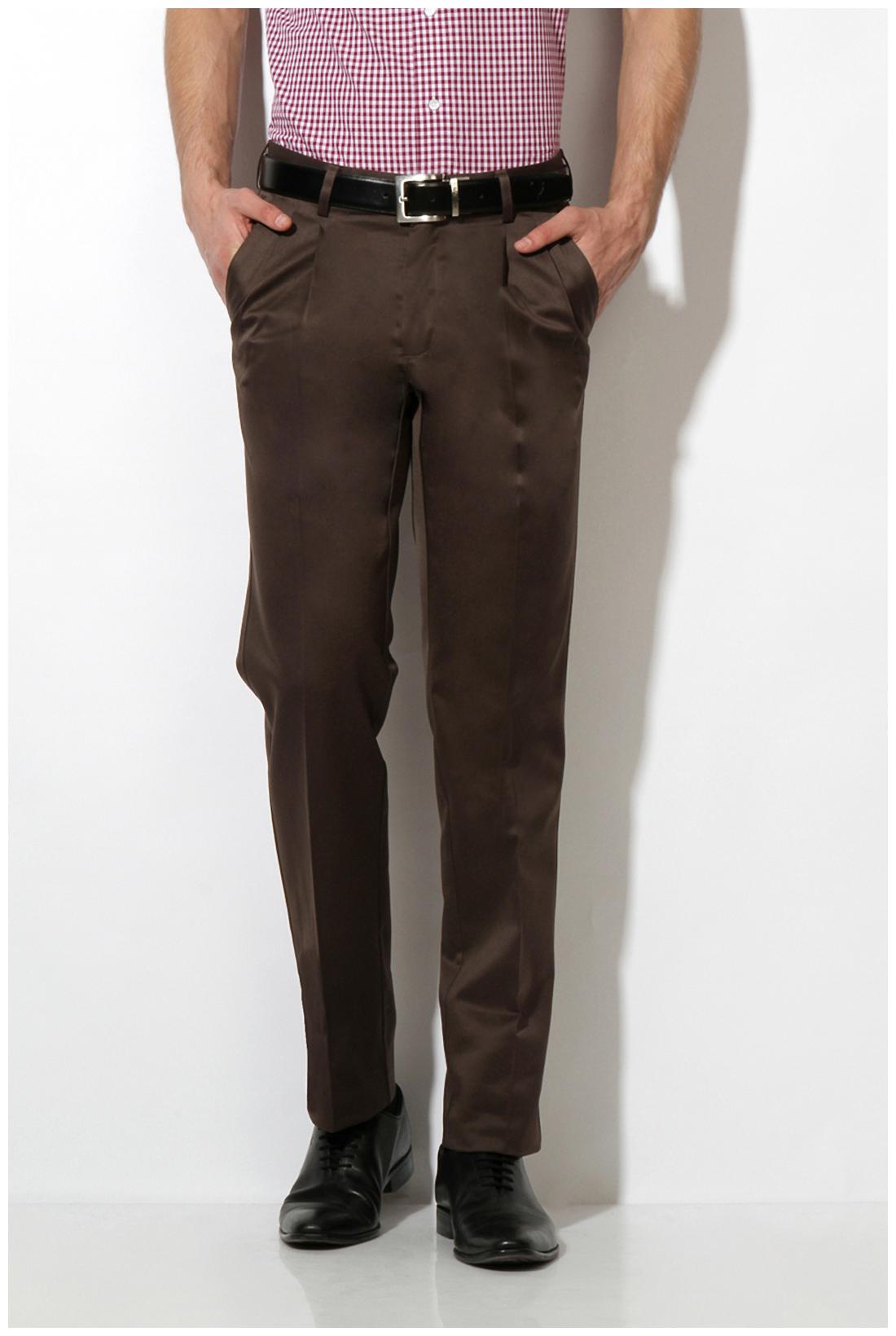 

Van Heusen Men Brown Solid Regular fit Regular trousers