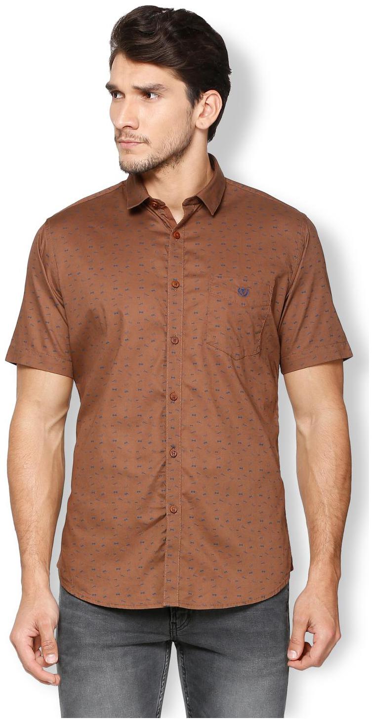

Van Heusen Men Brown Printed Slim Fit Casual Shirt