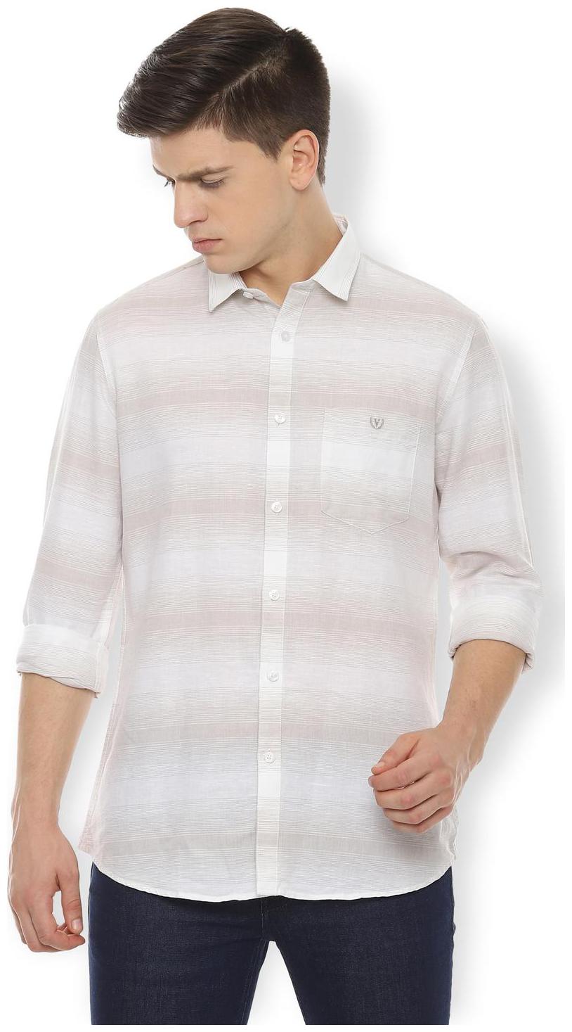 

Van Heusen Men Beige Solid Slim Fit Casual Shirt