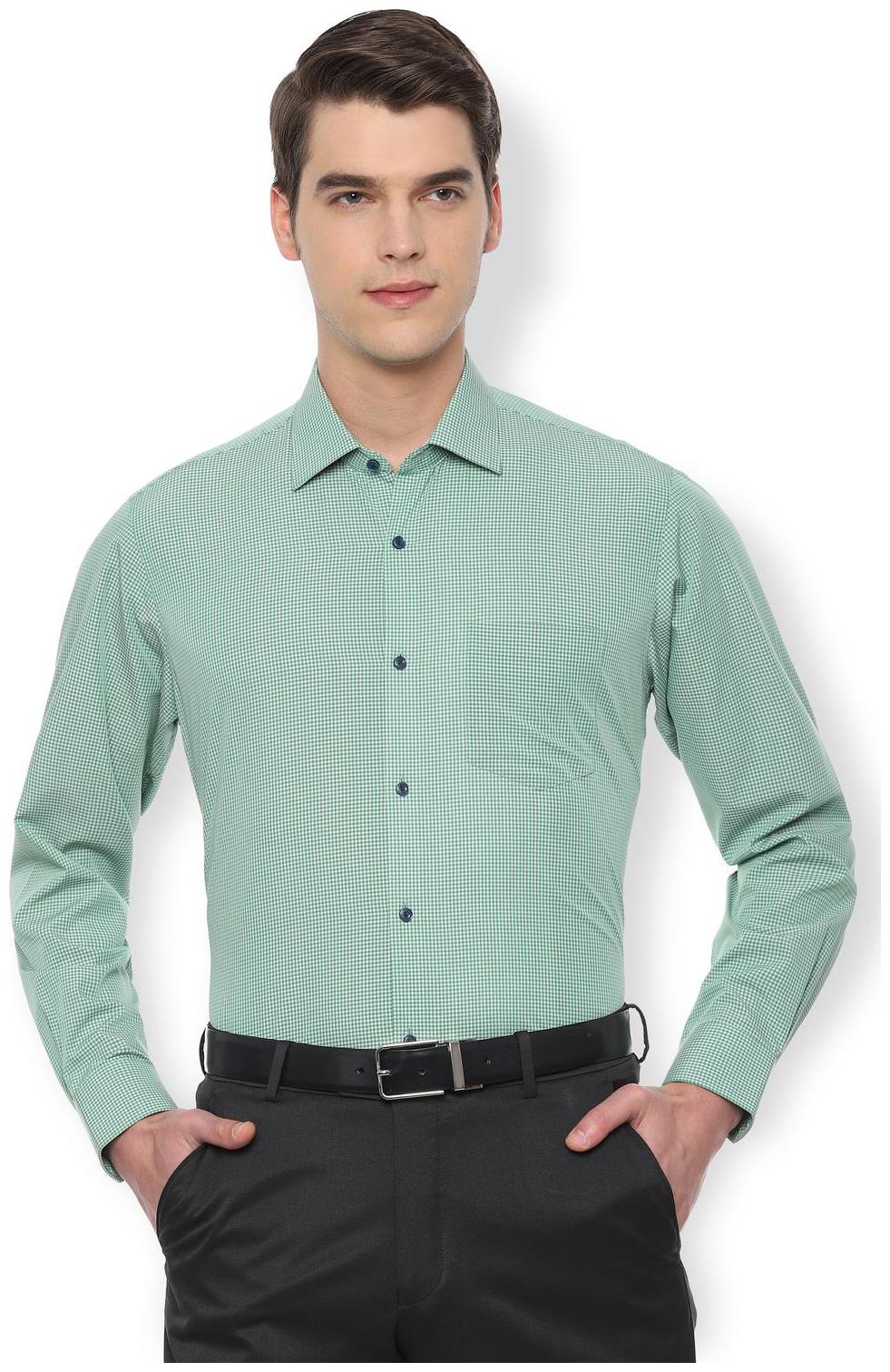 

Van Heusen Men Regular fit Formal Shirt - Green