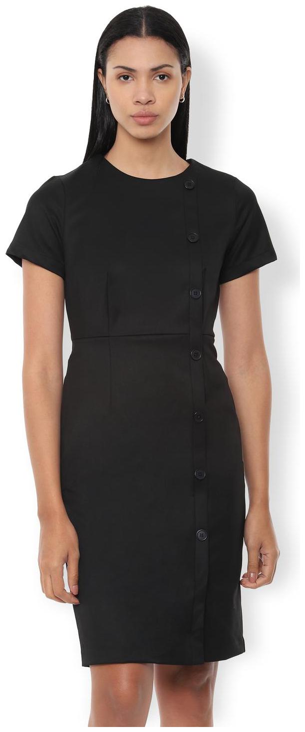

Van Heusen Black Solid Bodycon dress