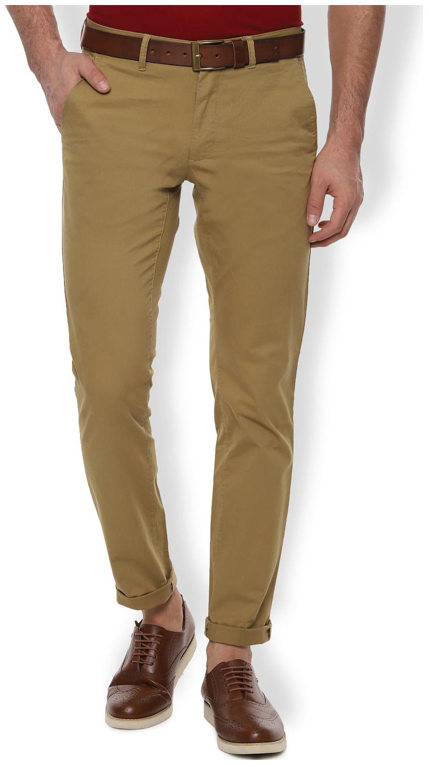 

Van Heusen Men Brown Solid Slim fit Regular trousers