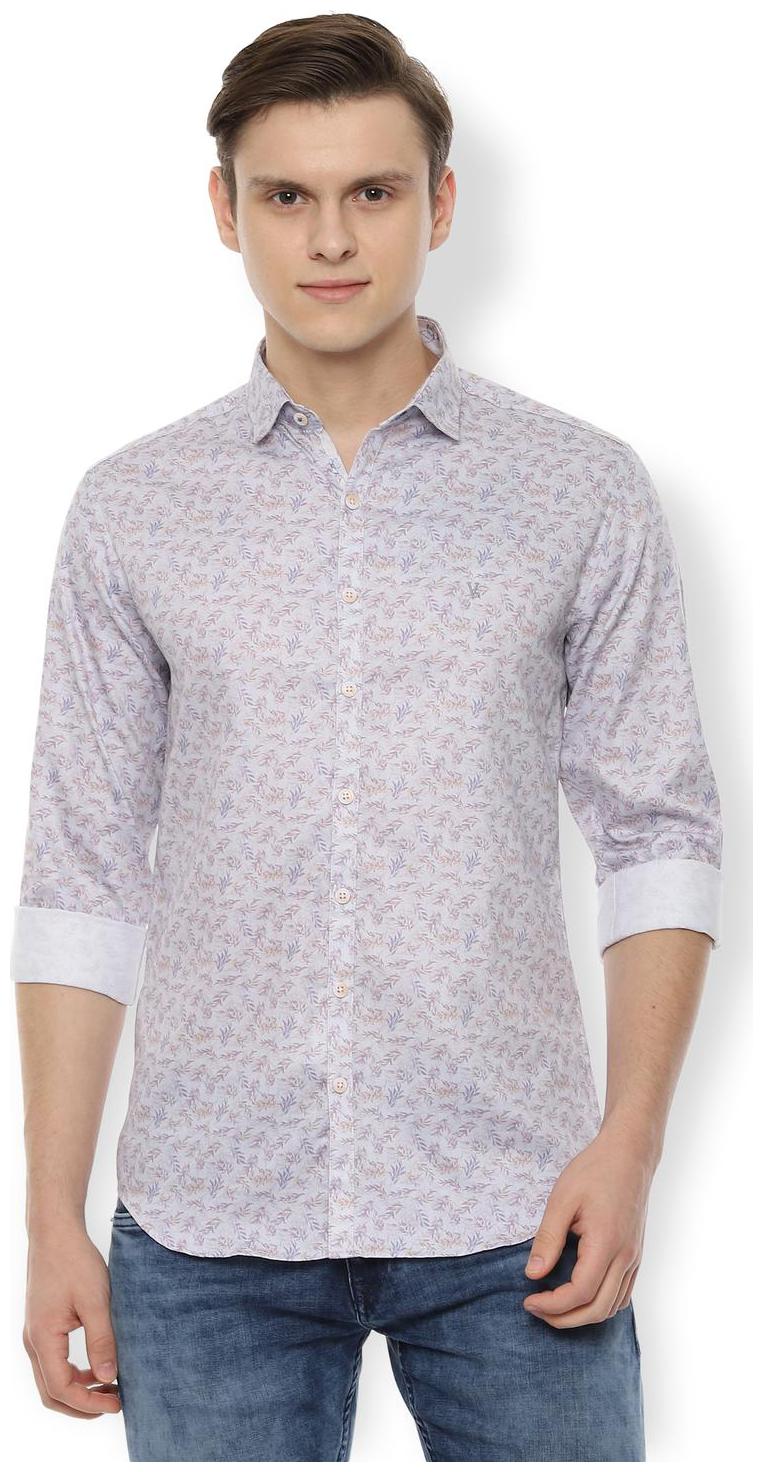 

Van Heusen Men White Printed Slim Fit Casual Shirt