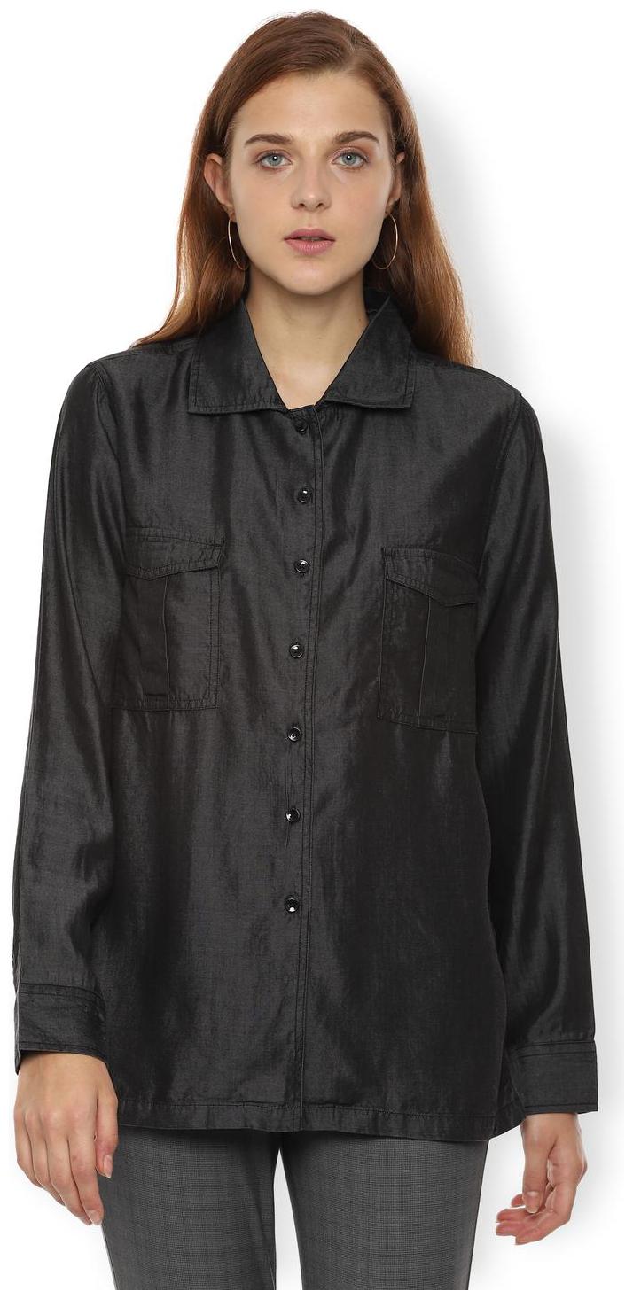 

Van Heusen Women Solid Regular Jacket - Black