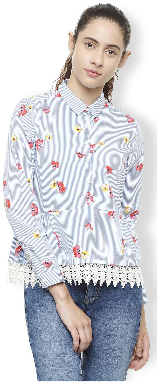 

Van Heusen Women Printed Regular top - Blue