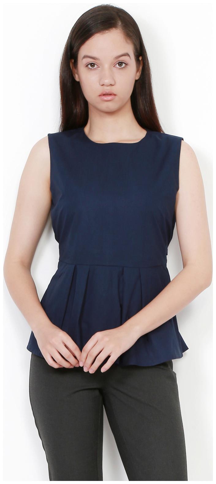 

Van Heusen Women Solid Regular top - Blue