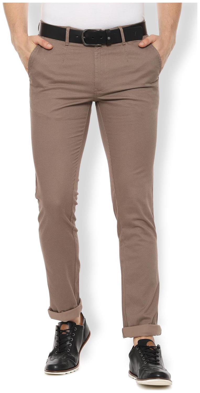 

Van Heusen Men Solid Slim Fit Formal Trouser - Brown