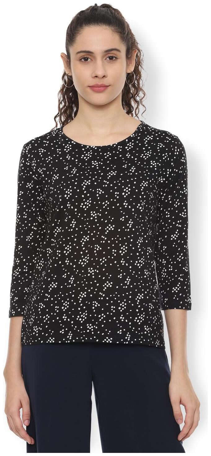 

Van Heusen Women Printed Regular top - Black