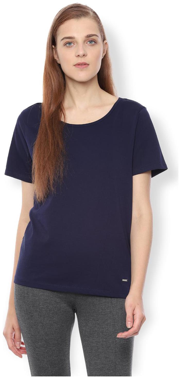 

Van Heusen Women Solid Regular top - Blue