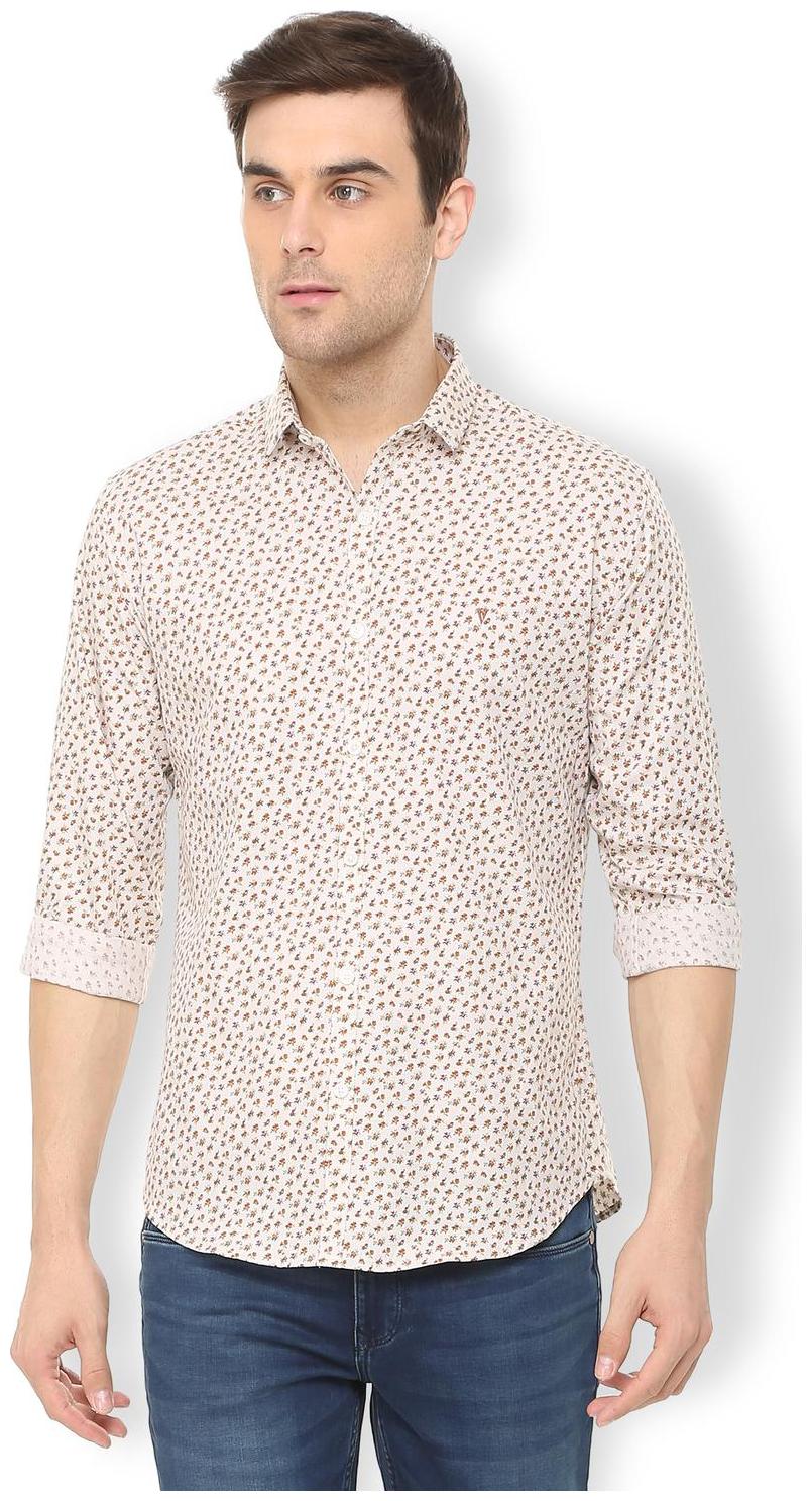 

Van Heusen Men White Printed Slim Fit Casual Shirt