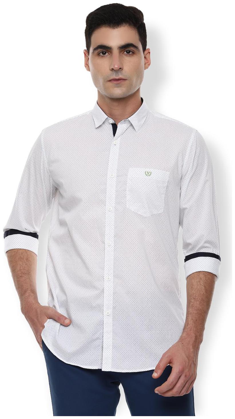 

Van Heusen Men White Printed Slim Fit Casual Shirt