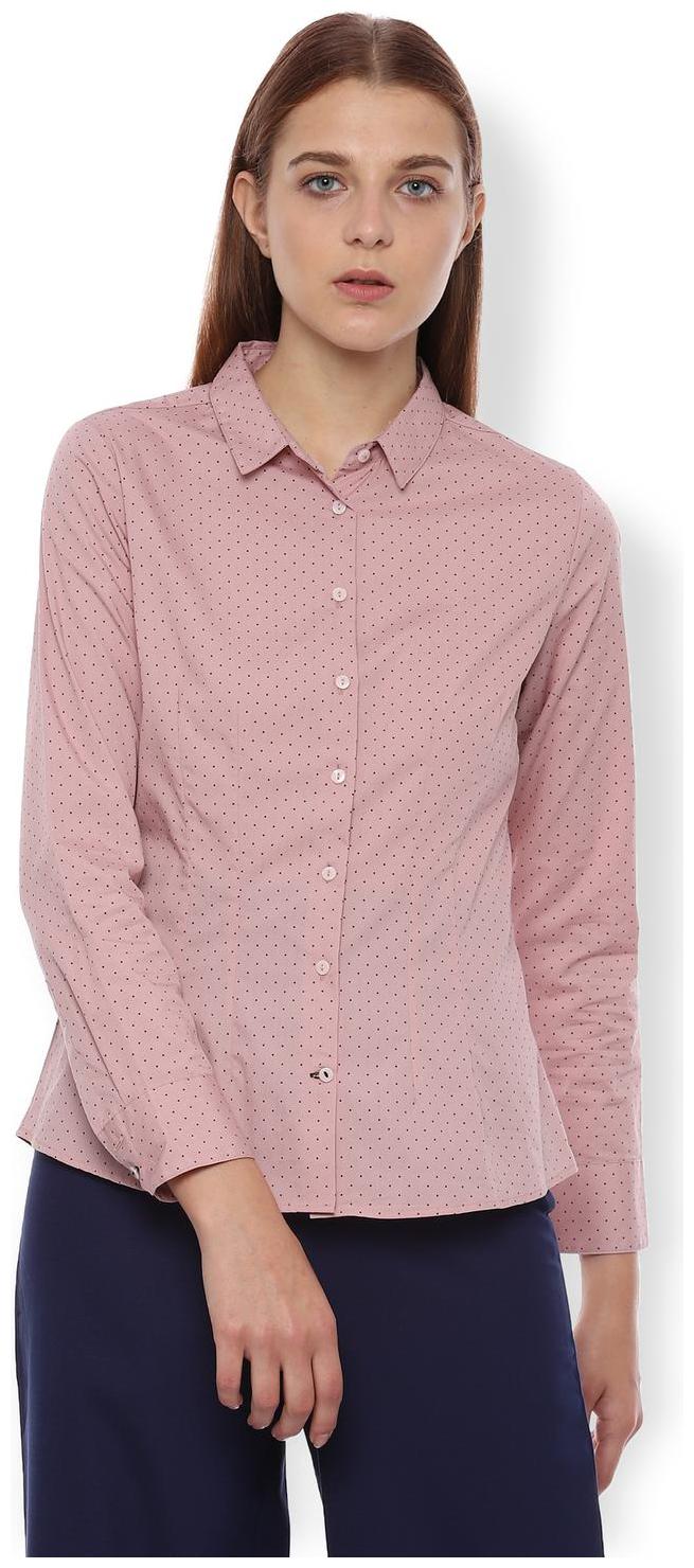 

Van Heusen Women Pink Printed Regular Fit Shirt