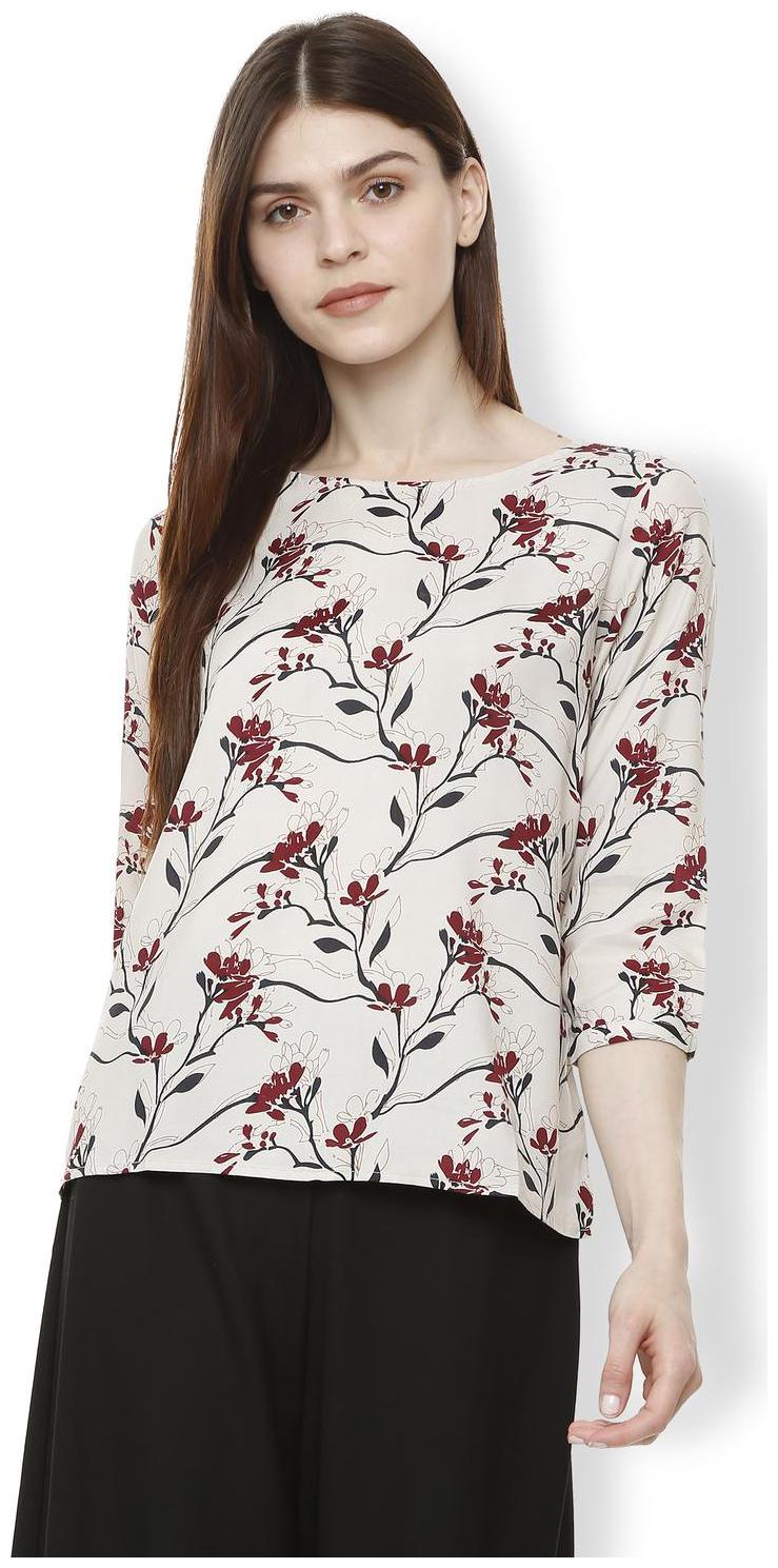 

Van Heusen Women Floral Regular top - White