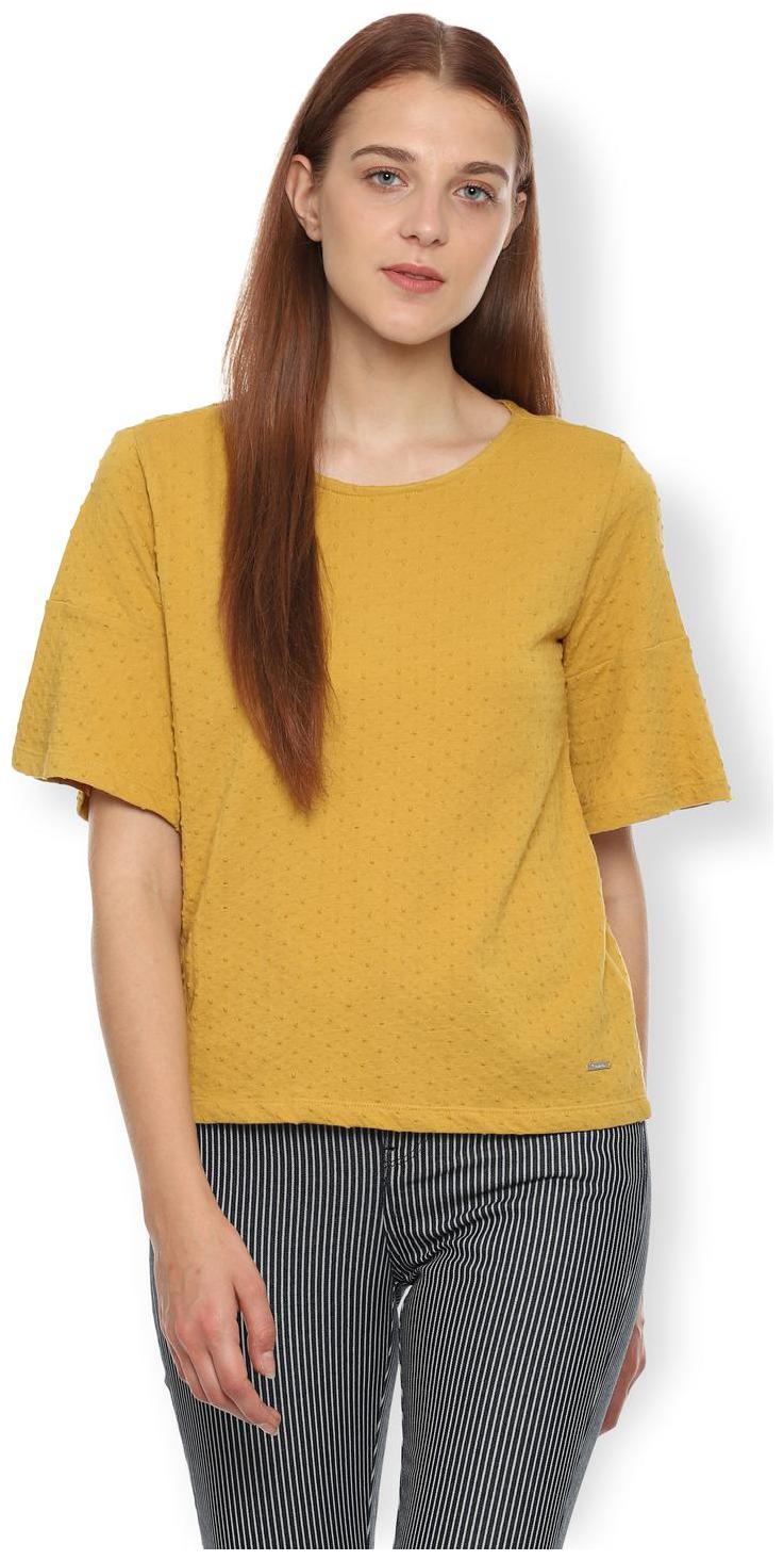 

Van Heusen Women Printed Regular top - Yellow
