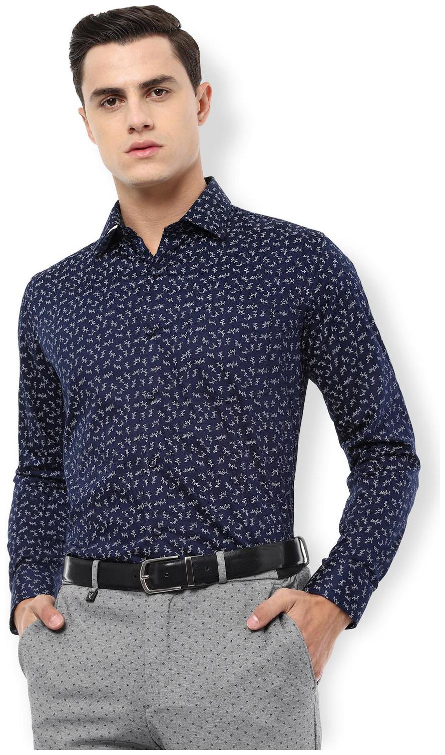 

Van Heusen Men Slim fit Formal Shirt - Navy blue