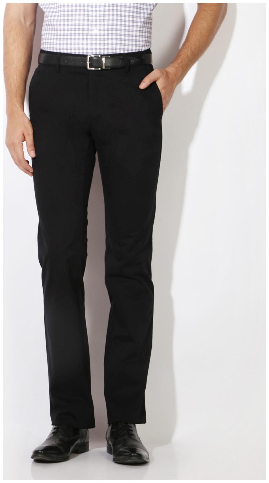 

Van Heusen Men Solid Regular Fit Formal Trouser - Black