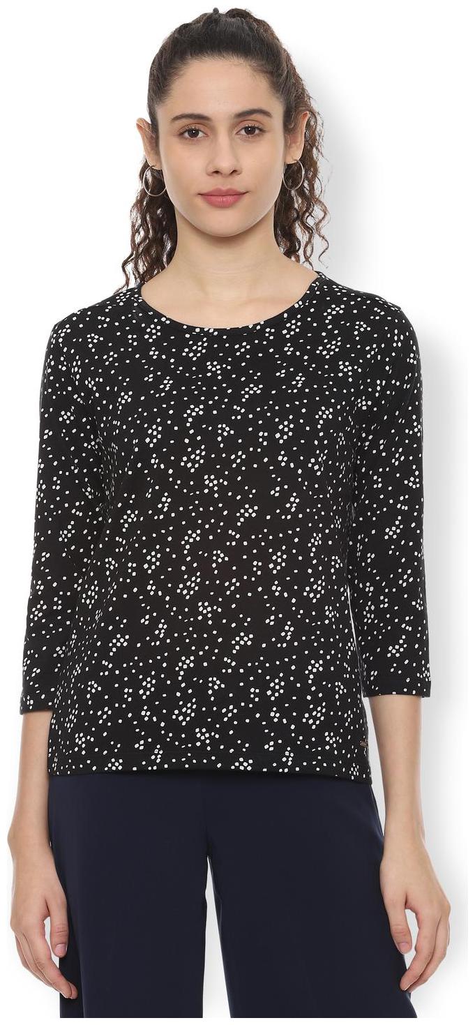 

Van Heusen Women Printed Regular top - Black