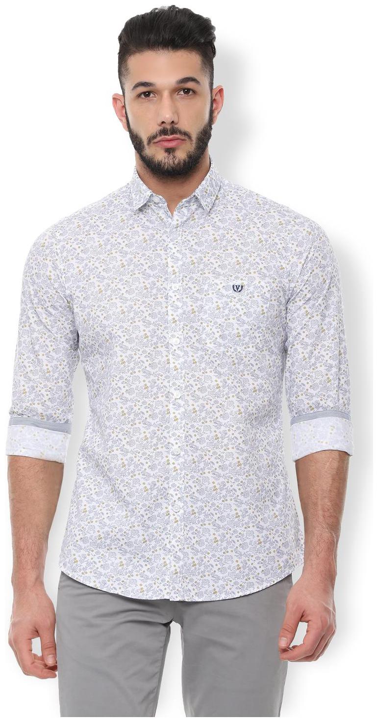

Van Heusen Men White Printed Slim Fit Casual Shirt