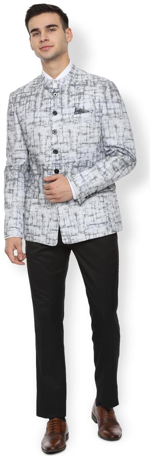 

Van Heusen Cotton Blend Grey Black Color Two Piece Suit