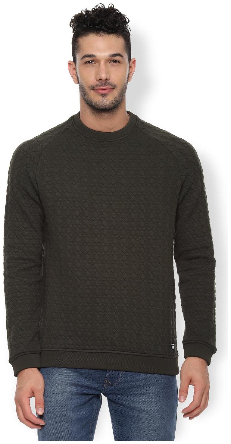 

Van Heusen Men Green Round neck Sweatshirt