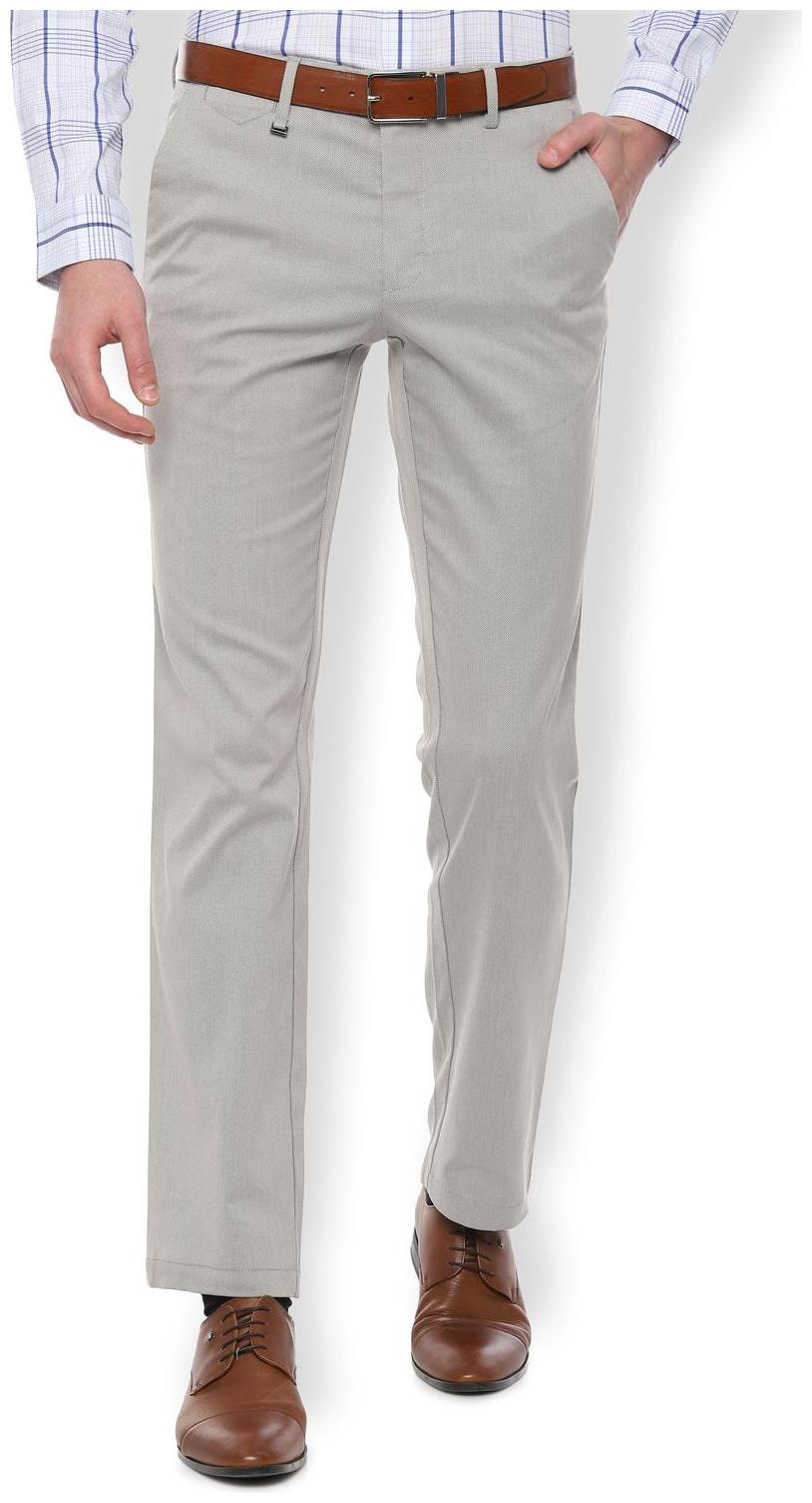 

Van Heusen Men Textured Slim Fit Formal Trouser - Grey
